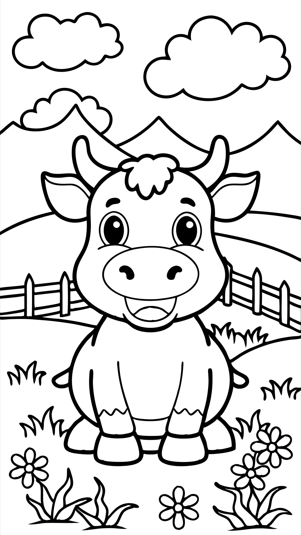 coloring pages cow